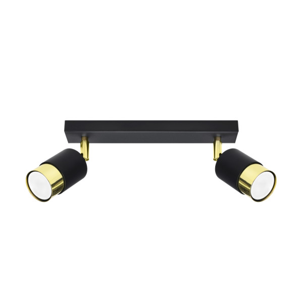 Reflektor spot OSCURO czarno-złoty 2xGU10x10W wym:18x5x30cm IP20 Pure Lume 1033965