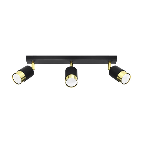 Reflektor spot OSCURO czarno-złoty 3xGU10x10W wym:18x5x45cm IP20 Pure Lume 1033983