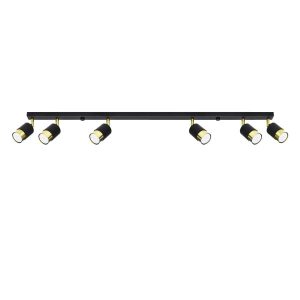 Reflektor spot OSCURO czarno-złoty 6xGU10x10W IP20 Pure Lume 1033990 Reflektor spot OSCURO czarno-złoty 6xGU10x10W IP20 Pure Lume 1033990