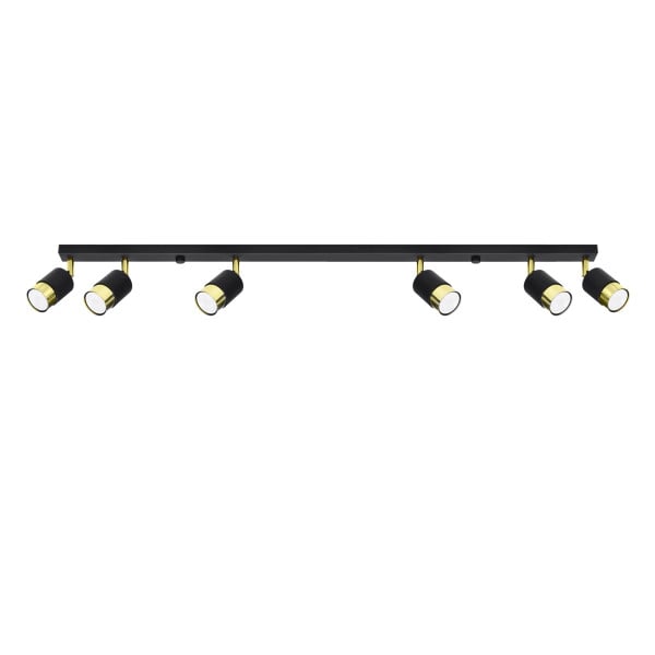 Reflektor spot OSCURO czarno-złoty 6xGU10x10W IP20 Pure Lume 1033990