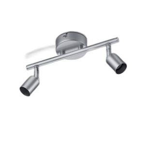 Reflektor spot PARIS srebrny 2xGU10x35W wym:13,5x25x8cm IP20 RL 1039036 Reflektor spot PARIS srebrny 2xGU10x35W wym:13,5x25x8cm IP20 RL 1039036