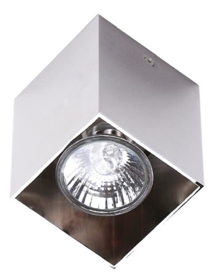 Reflektor spot PET SQUARE chromowany 1xGU10x10W wym:9x7x7cm IP20 Maxlight 1037425