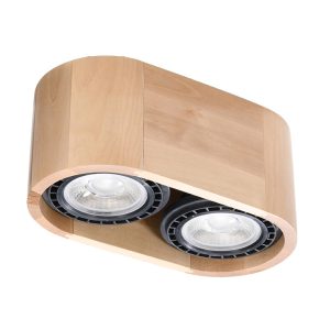 Reflektor spot PRIMO naturalne drewno 2xGU10x10W IP20 Pure Lume 1034275 Reflektor spot PRIMO naturalne drewno 2xGU10x10W IP20 Pure Lume 1034275
