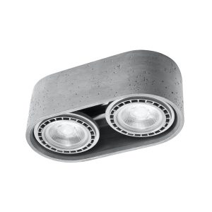 Reflektor spot PRIMO szary 2xGU10x40W wym:10x27x14cm IP20 Pure Lume 1034261 Reflektor spot PRIMO szary 2xGU10x40W wym:10x27x14cm IP20 Pure Lume 1034261