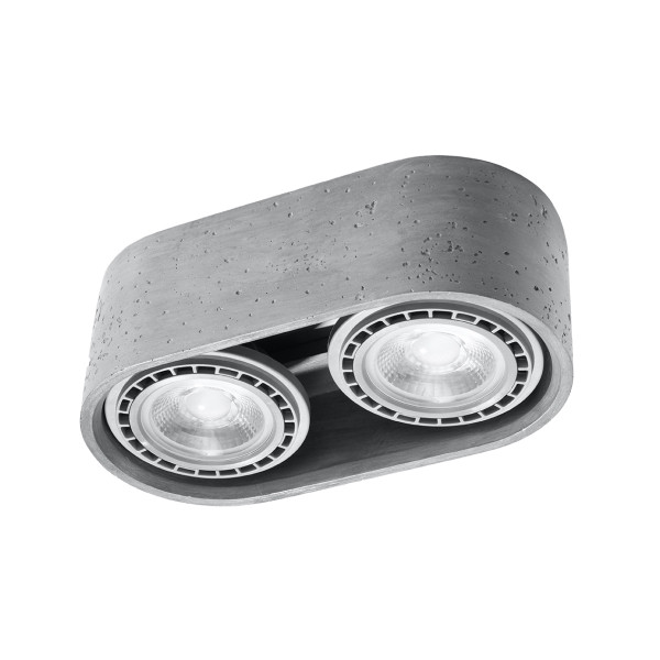 Reflektor spot PRIMO szary 2xGU10x40W wym:10x27x14cm IP20 Pure Lume 1034261