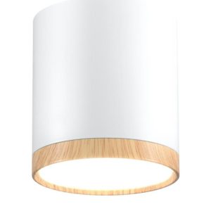 Reflektor spot TUBA biały jasne drewno LED 5W 4000 K 290lm IP20 Candellux 1039100 Reflektor spot TUBA biały jasne drewno LED 5W 4000 K 290lm IP20 Candellux 1039100
