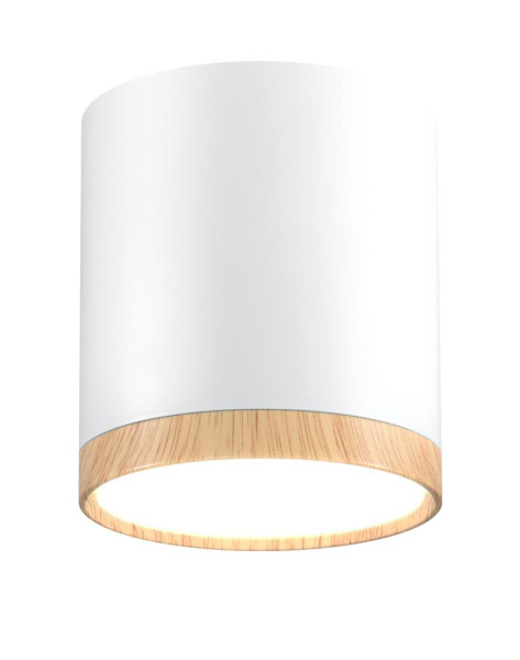 Reflektor spot TUBA biały jasne drewno LED 5W 4000 K 290lm IP20 Candellux 1039100