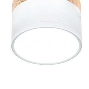 Reflektor spot TUBA biały jasne drewno LED 9W 4000 K 590lm IP20 Candellux 1039028 Reflektor spot TUBA biały jasne drewno LED 9W 4000 K 590lm IP20 Candellux 1039028