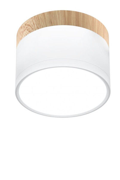Reflektor spot TUBA biały jasne drewno LED 9W 4000 K 590lm IP20 Candellux 1039028