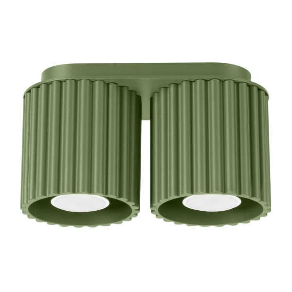 Reflektor spot VISTAO zielony oliwkowy 2xGU10x10W IP20 Pure Lume 991596