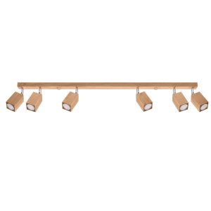 Reflektor sufitowy BAMBU ciemne drewno-chromowany 6xGU10x40W Pure Lume 1037359 Reflektor sufitowy BAMBU ciemne drewno-chromowany 6xGU10x40W Pure Lume 1037359