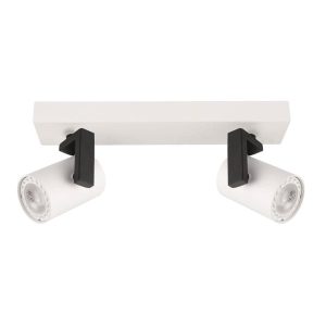 Reflektor sufitowy biało-czarny MOLA 2xGU10x35W wym:8×28,5x8cm Italux 866272 Reflektor sufitowy biało-czarny MOLA 2xGU10x35W wym:8×28,5x8cm Italux 866272