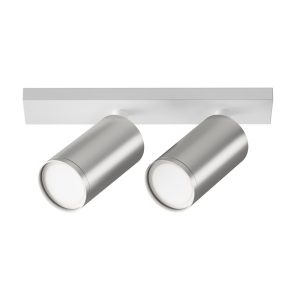 Reflektor sufitowy biało-srebrny FOCUS S 2xGU10x10W wym:12x6x34,4cm Maytoni 866258 Reflektor sufitowy biało-srebrny FOCUS S 2xGU10x10W wym:12x6x34,4cm Maytoni 866258