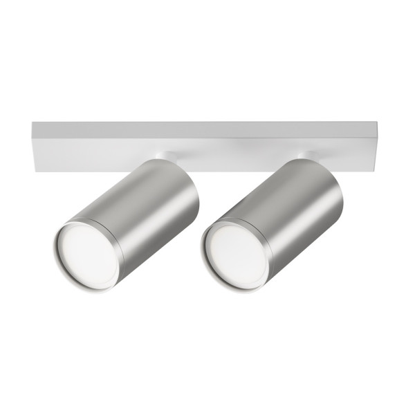 Reflektor sufitowy biało-srebrny FOCUS S 2xGU10x10W wym:12x6x34,4cm Maytoni 866258