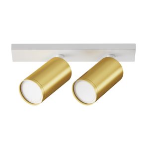 Reflektor sufitowy biało-złoty FOCUS S 2xGU10x10W wym:12x6x34,4cm Maytoni 866267 Reflektor sufitowy biało-złoty FOCUS S 2xGU10x10W wym:12x6x34,4cm Maytoni 866267