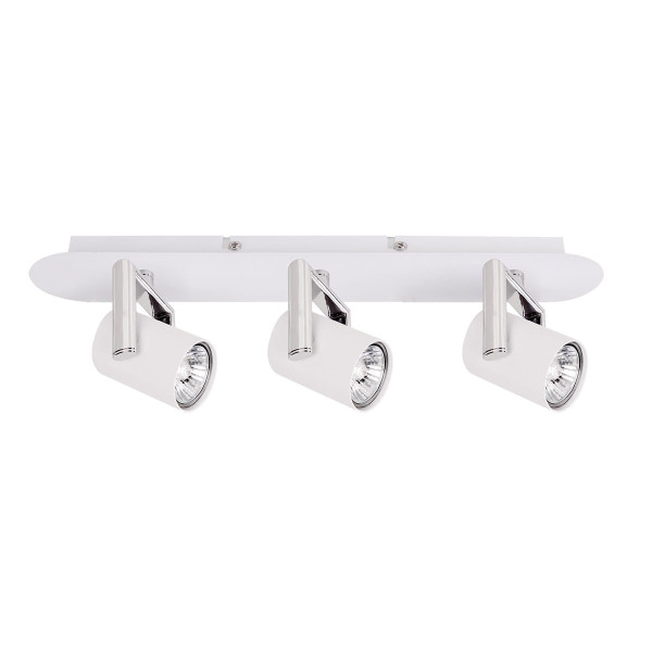 Reflektor sufitowy biały chromowany BLAND 3xGU10x35W wym:14,4x54x8cm Italux 866218