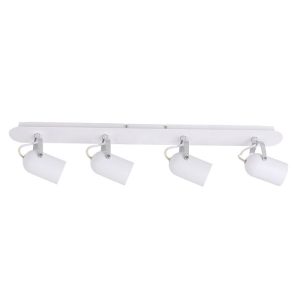 Reflektor sufitowy biały chromowany LUMEN 4xGU10x50W wym:15×79,5x8cm Italux 866744 Reflektor sufitowy biały chromowany LUMEN 4xGU10x50W wym:15×79,5x8cm Italux 866744