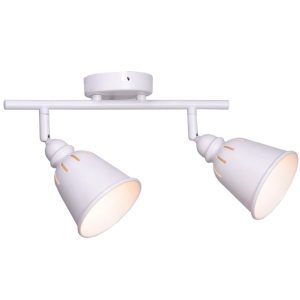 Reflektor sufitowy biały FIONA 2xE14x8W wym:18,5x37x10cm Polux 866044 Reflektor sufitowy biały FIONA 2xE14x8W wym:18,5x37x10cm Polux 866044