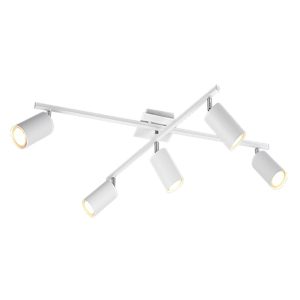 Reflektor sufitowy biały MARLEY 5xGU10x35W wym:22,4×77,4×77,5cm Trio 865896