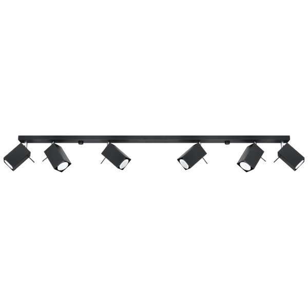 Reflektor sufitowy BRAVEA czarny-chromowany 6xGU10x40W IP20 Pure Lume 1037381
