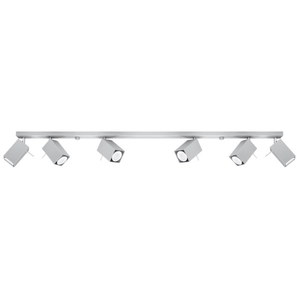 Reflektor sufitowy BRAVEA szaro-chromowany 6xGU10x40W IP20 Pure Lume 1037353