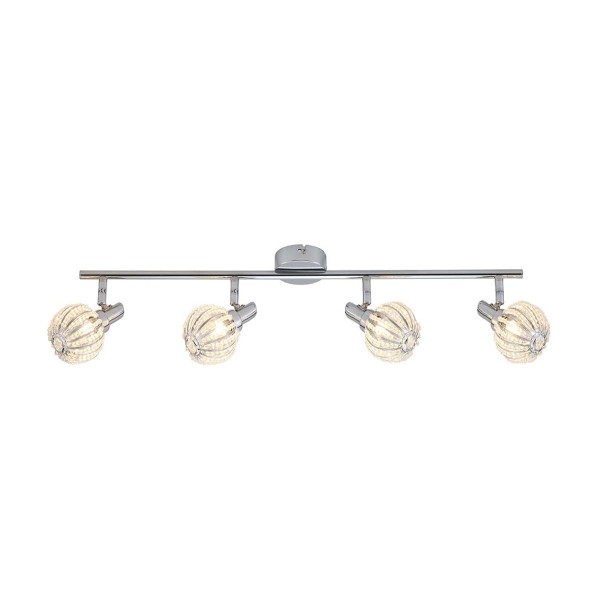 Reflektor sufitowy chromowany bezbarwny LOPEZ 4xG9x28W wym:13x81x8cm Italux 866632