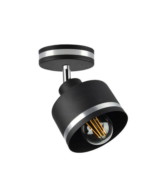 Reflektor sufitowy czarno-srebrny WAMA 1xE27x40W wym:17x12x12cm Candellux 866999
