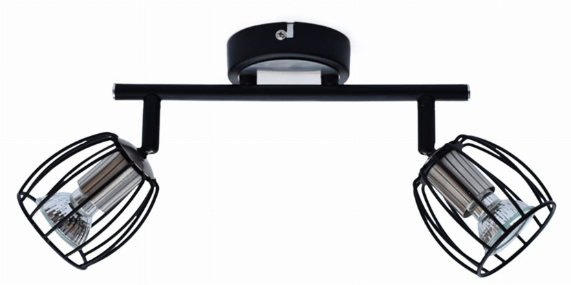 Reflektor sufitowy czarno-srebrny ZONK 2xGU10x3W wym:17x32x9cm Candellux 866745
