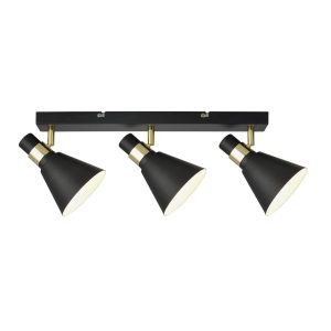 Reflektor sufitowy czarno-złoty BIAGIO 3xE14x40W wym:9x59x20cm Italux 866231 Reflektor sufitowy czarno-złoty BIAGIO 3xE14x40W wym:9x59x20cm Italux 866231
