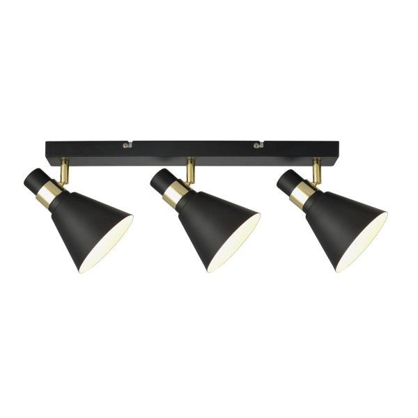 Reflektor sufitowy czarno-złoty BIAGIO 3xE14x40W wym:9x59x20cm Italux 866231