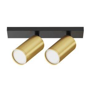 Reflektor sufitowy czarno-złoty FOCUS S 2xGU10x10W wym:12x6x34,4cm Maytoni 866300 Reflektor sufitowy czarno-złoty FOCUS S 2xGU10x10W wym:12x6x34,4cm Maytoni 866300
