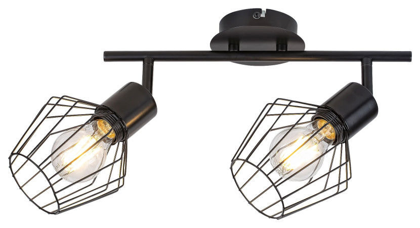 Reflektor sufitowy czarny Belano 2xE27x40W wym:21x35,5x21cm Rabalux 865876