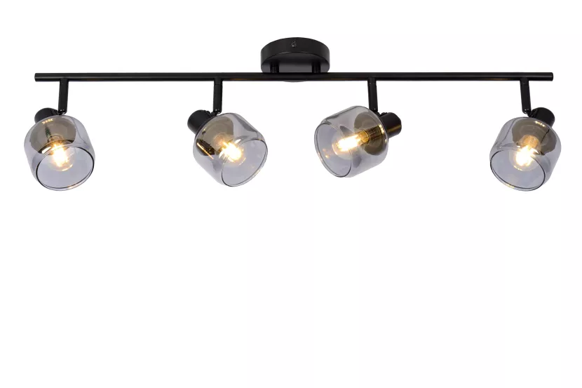 Reflektor sufitowy czarny BJORN 4xE14x40W wym:16,5x74x14cm Lucide 866060