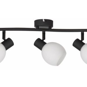 Reflektor sufitowy czarny Cortez 3xE14x40W wym:17x40x10cm Reality 866248 Reflektor sufitowy czarny Cortez 3xE14x40W wym:17x40x10cm Reality 866248
