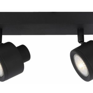 Reflektor sufitowy czarny Emerson 2xGU10x50W wym:13x24x7cm Reality 866260 Reflektor sufitowy czarny Emerson 2xGU10x50W wym:13x24x7cm Reality 866260