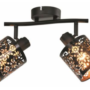 Reflektor sufitowy czarny Kiga 2xE14x40W wym:20x43x10cm Reality 865946 Reflektor sufitowy czarny Kiga 2xE14x40W wym:20x43x10cm Reality 865946