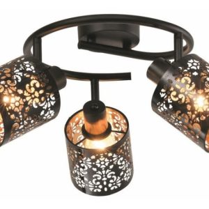 Reflektor sufitowy czarny Kiga 3xE14x40W wym:20x44x44cm Reality 865922 Reflektor sufitowy czarny Kiga 3xE14x40W wym:20x44x44cm Reality 865922
