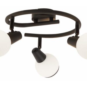 Reflektor sufitowy czarny Loris 3xE14x40W wym:14x25x25cm Reality 865959 Reflektor sufitowy czarny Loris 3xE14x40W wym:14x25x25cm Reality 865959