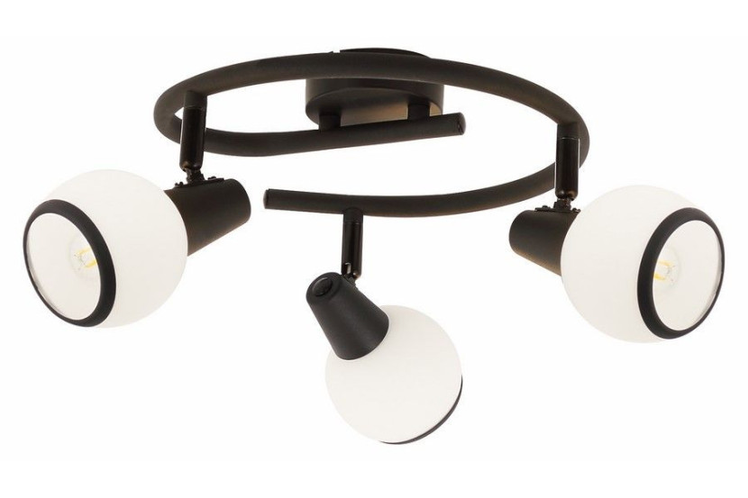 Reflektor sufitowy czarny Loris 3xE14x40W wym:14x25x25cm Reality 865959