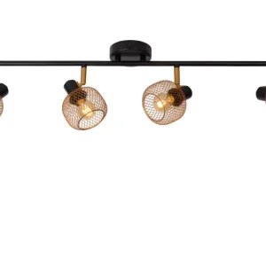Reflektor sufitowy czarny MAREN 4xE14x40W wym:17x76x15cm Lucide 865897 Reflektor sufitowy czarny MAREN 4xE14x40W wym:17x76x15cm Lucide 865897