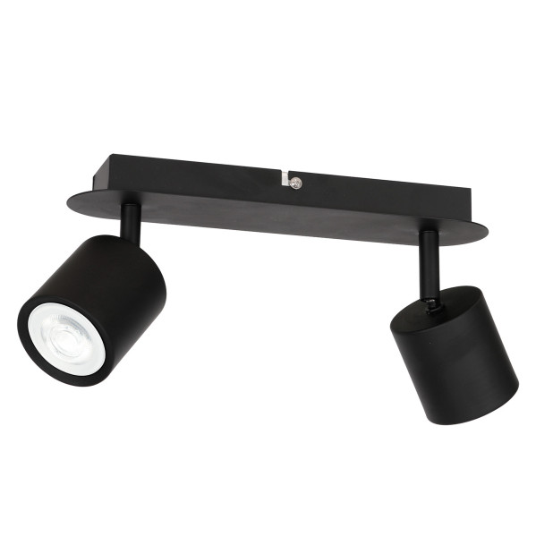 Reflektor sufitowy czarny mat Demia 2xGU10x8W wym:15x37x17cm Luminex 865784