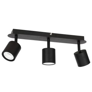 Reflektor sufitowy czarny mat Demia 3xGU10x8W wym:15x49x17cm Luminex 865802 Reflektor sufitowy czarny mat Demia 3xGU10x8W wym:15x49x17cm Luminex 865802