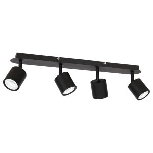 Reflektor sufitowy czarny mat Demia 4xGU10x8W wym:15x66x17cm Luminex 865786 Reflektor sufitowy czarny mat Demia 4xGU10x8W wym:15x66x17cm Luminex 865786