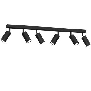 Reflektor sufitowy czarny mat Link 6xGU10x8W wym:16x90x6cm Luminex 865985 Reflektor sufitowy czarny mat Link 6xGU10x8W wym:16x90x6cm Luminex 865985