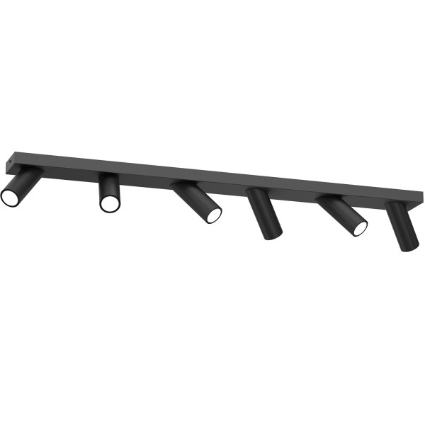 Reflektor sufitowy czarny mat Tublon 6xGU10x8W wym:15x110x10cm Luminex 865947