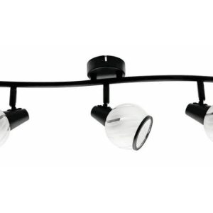Reflektor sufitowy czarny Megan 3xE14x40W wym:16x45x9cm Reality 866043 Reflektor sufitowy czarny Megan 3xE14x40W wym:16x45x9cm Reality 866043