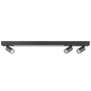 Reflektor sufitowy czarny PARIS 4xGU10x12W wym:19x100x6cm Polux 866237 Reflektor sufitowy czarny PARIS 4xGU10x12W wym:19x100x6cm Polux 866237