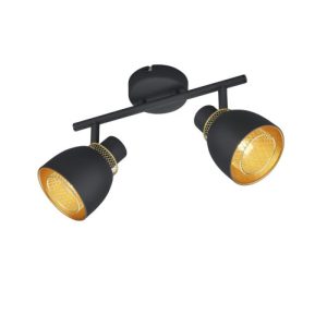 Reflektor sufitowy czarny PUNCH 2xE14x10W wym:20×28,5x10cm RL 867002 Reflektor sufitowy czarny PUNCH 2xE14x10W wym:20×28,5x10cm RL 867002