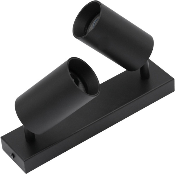 Reflektor sufitowy czarny QUALIS 2xGU10x40W wym:17x26x6cm IdeaLED 866061