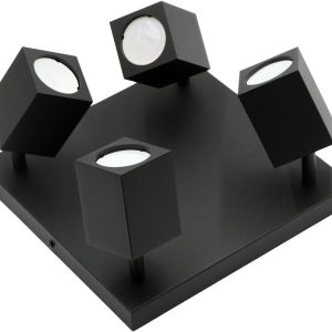 Reflektor sufitowy czarny Quantus 4xGU10x40W wym:15x26x26cm IdeaLED 865978 Reflektor sufitowy czarny Quantus 4xGU10x40W wym:15x26x26cm IdeaLED 865978